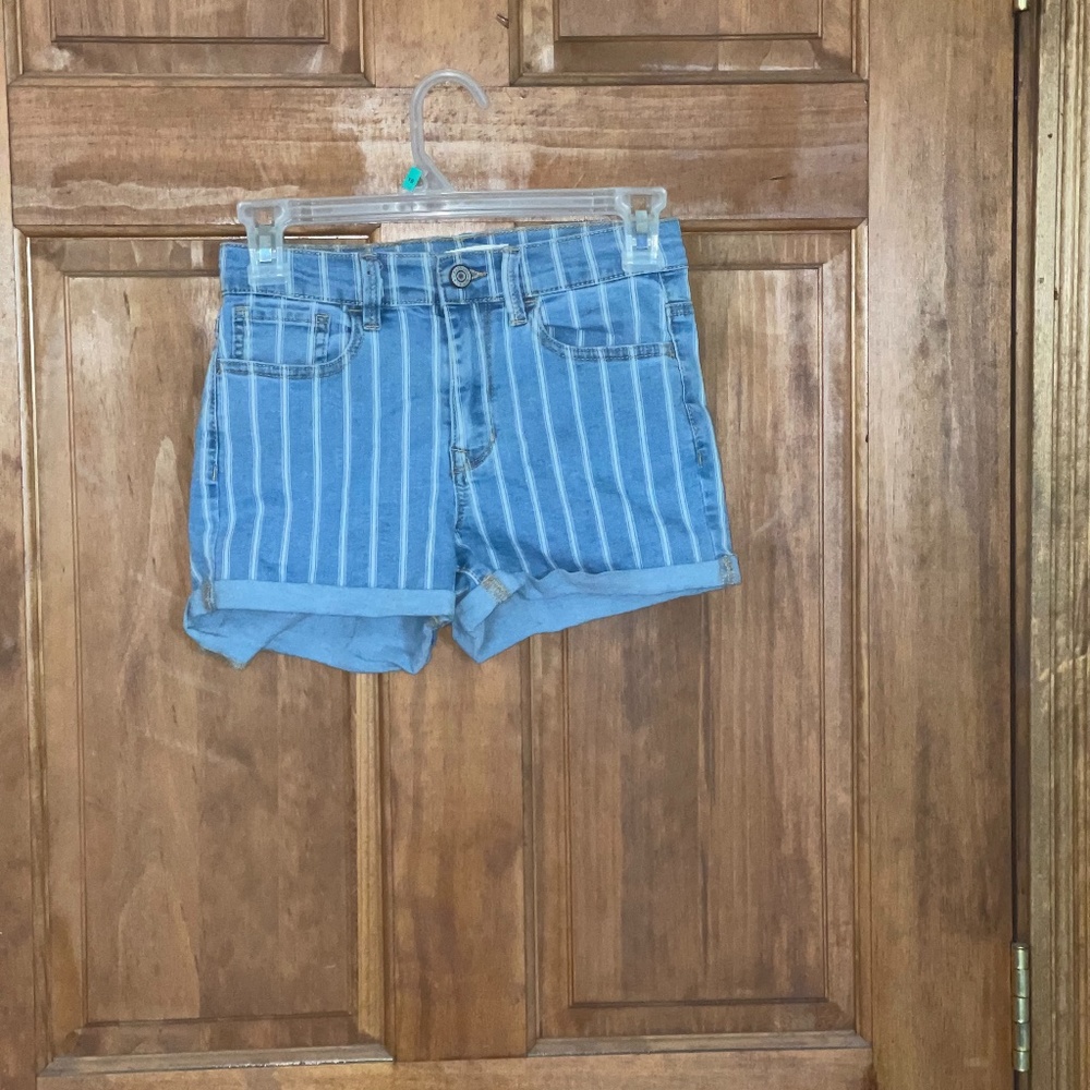 PacSun striped jean shorts